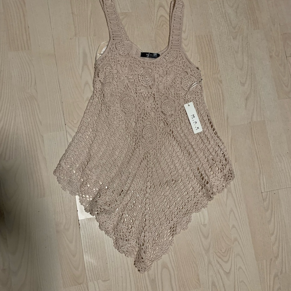 Elegant Crochet Tan Top